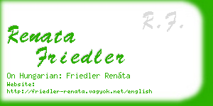 renata friedler business card