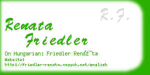 renata friedler business card